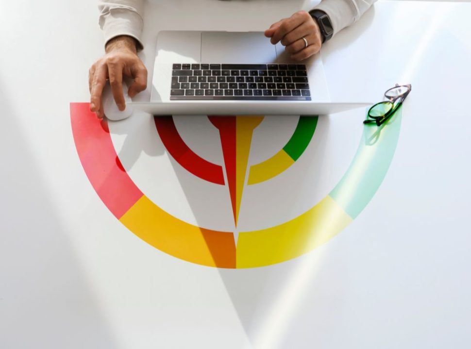 credit score on laptop